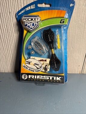 Pocket Pros Ripstik Caster Board G Black Silver Rare Finger Toys